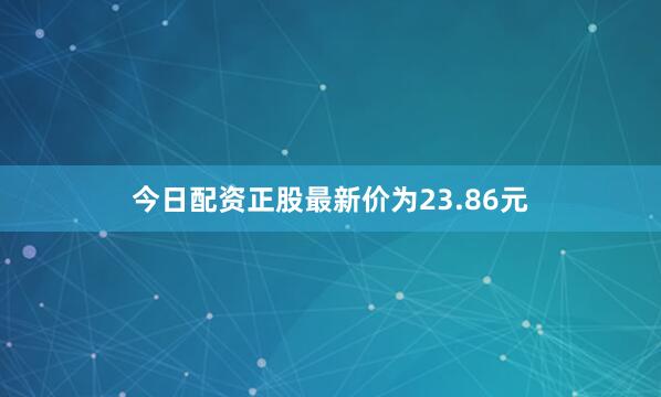 今日配资正股最新价为23.86元